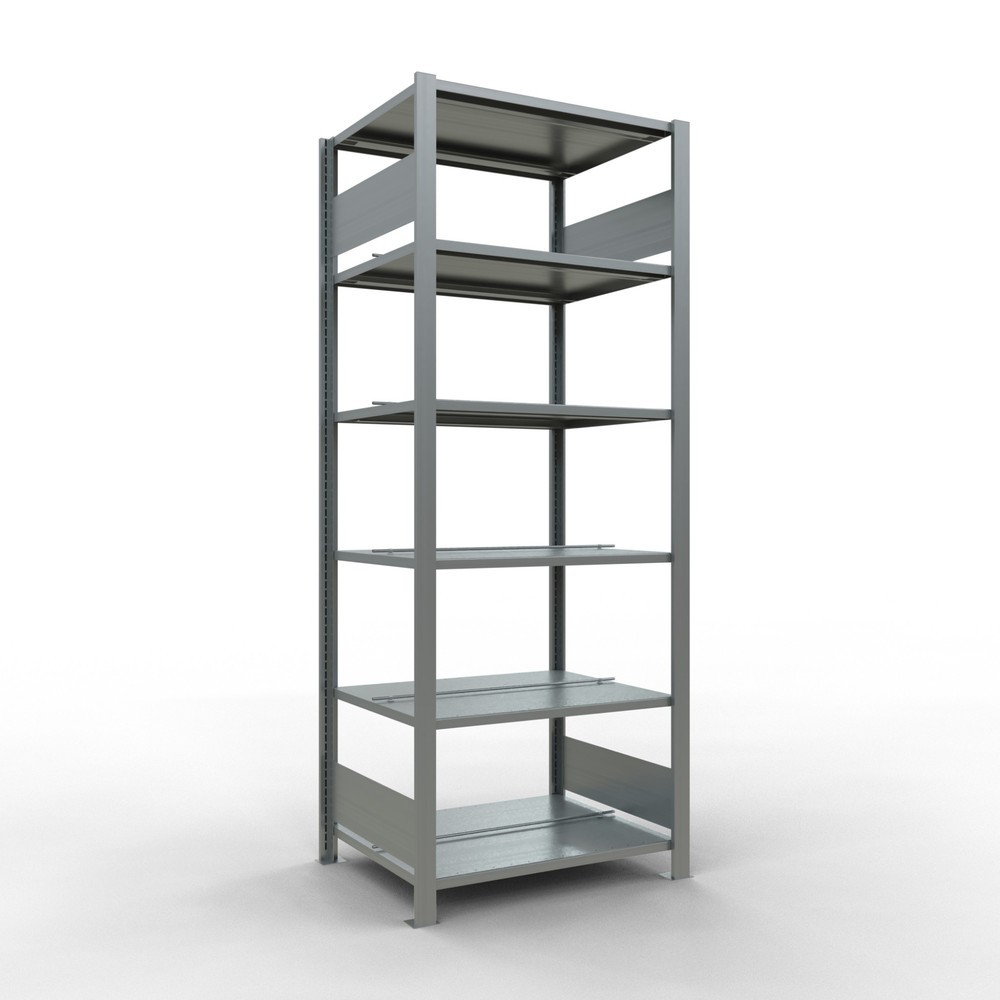 Immagine del prodotto n. 1: Scaffalatura per documenti SCHULTE campata base, a doppio fronte, con spondine centrali, portata per piano 150 kg, AxLxP 2.000 x 750 x 600 mm