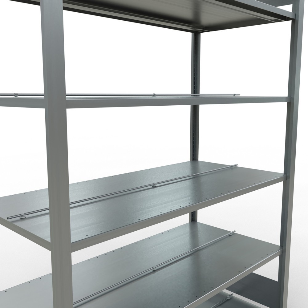 Immagine del prodotto n. 4: Scaffalatura per documenti SCHULTE campata base, a doppio fronte, con spondine centrali, portata per piano 150 kg, AxLxP 2.000 x 1.300 x 600 mm
