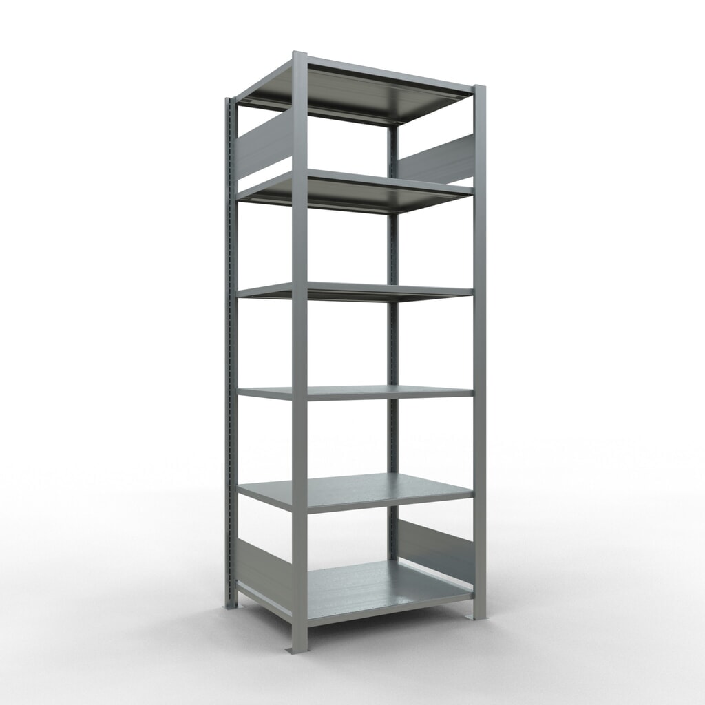 Immagine del prodotto: Scaffalatura per documenti SCHULTE campata base, a doppio fronte, senza spondine centrali, portata per piano 150 kg, AxLxP 2.000 x 750 x 600 mm