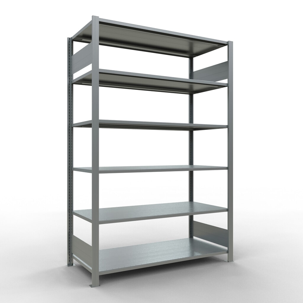 Scaffalatura per documenti SCHULTE campata base, a doppio fronte, senza spondine centrali, portata per piano 150 kg, AxLxP 2.000 x 1.300 x 600 mm Immagine del prodotto: Scaffalatura per documenti SCHULTE campata base, a doppio fronte, senza spondine centrali, portata per piano 150 kg, AxLxP 2.000 x 1.300 x 600 mm