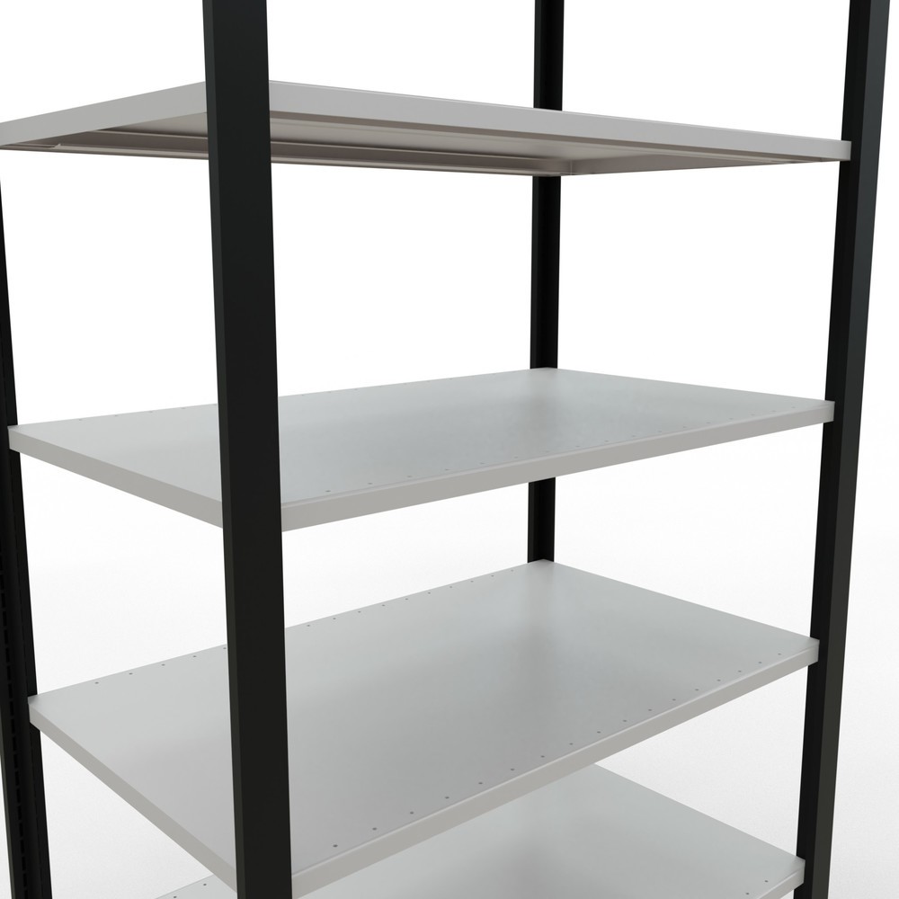 Immagine del prodotto n. 4: Scaffalatura per documenti SCHULTE campata base, a doppio fronte, senza spondine centrali, portata per piano 150 kg, nero, AxLxP 2.300 x 1.000 x 600 mm