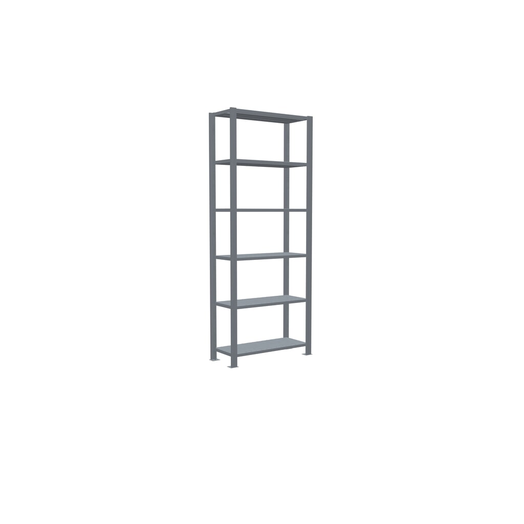 Immagine del prodotto n. 2: Scaffalatura per documenti SCHULTE campata base, monofronte, con spondine posteriori, portata per piano 85 kg, AxLxP 2.000 x 750 x 300 mm