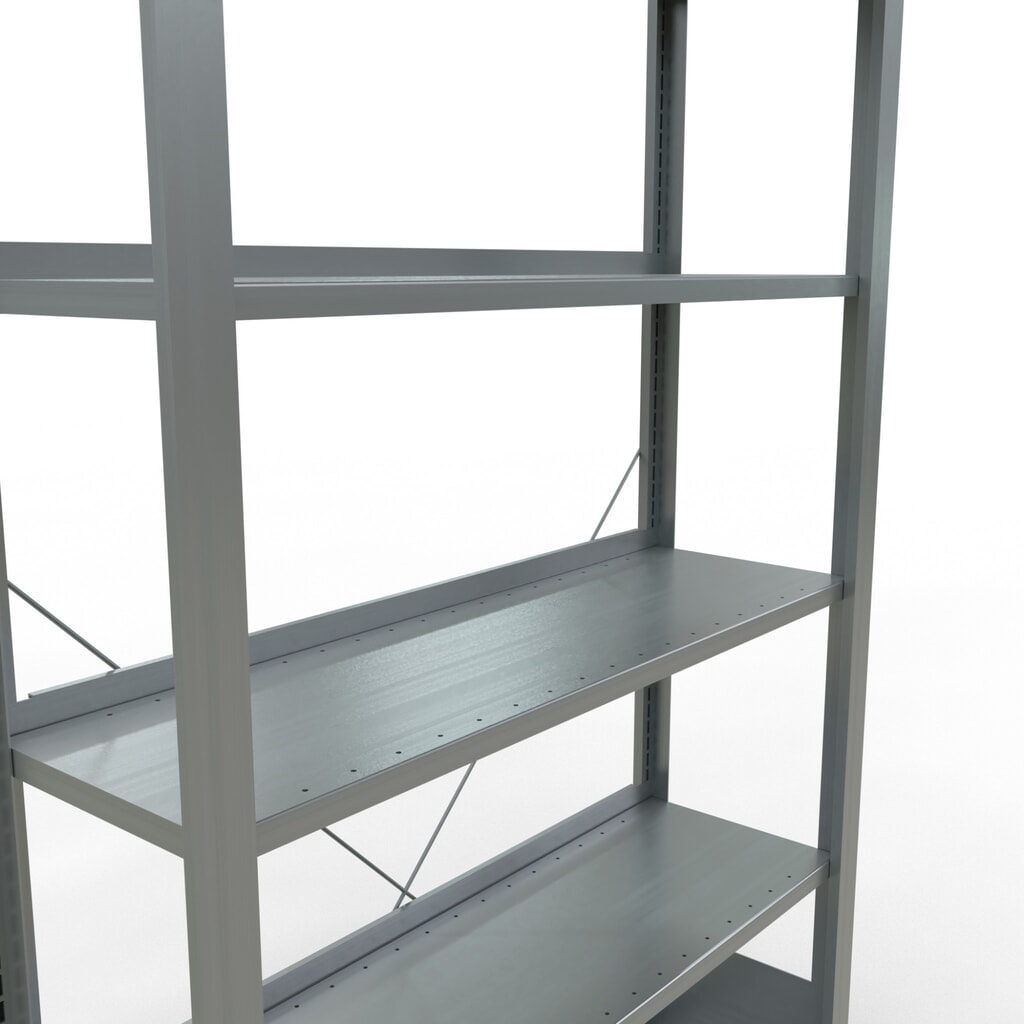 Scaffalatura per documenti SCHULTE campata base, monofronte, con spondine posteriori, portata per piano 85 kg, AxLxP 2.000 x 1.000 x 300 mm Immagine del prodotto n. 4: Scaffalatura per documenti SCHULTE campata base, monofronte, con spondine posteriori, portata per piano 85 kg, AxLxP 2.000 x 1.000 x 300 mm