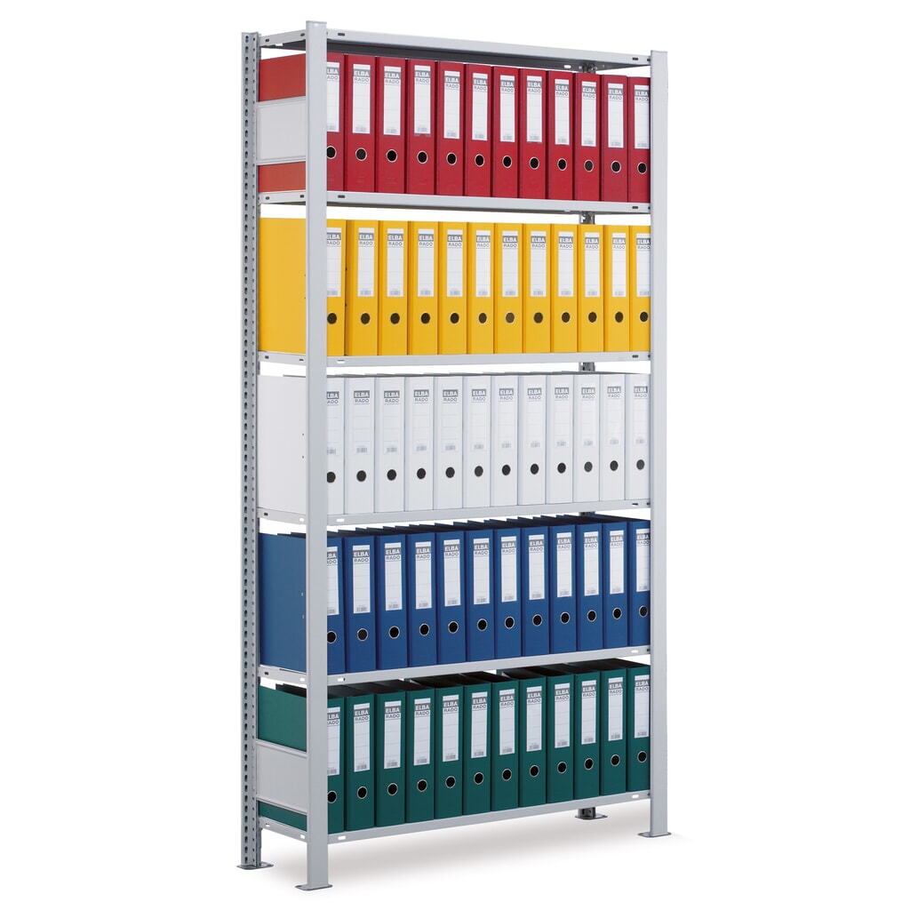 Scaffalatura per documenti SCHULTE campata base, monofronte, senza spondine posteriori, portata per piano 85 kg, AxLxP 2.500 x 1.000 x 300 mm Immagine del prodotto: Scaffalatura per documenti SCHULTE campata base, monofronte, senza spondine posteriori, portata per piano 85 kg, AxLxP 2.500 x 1.000 x 300 mm