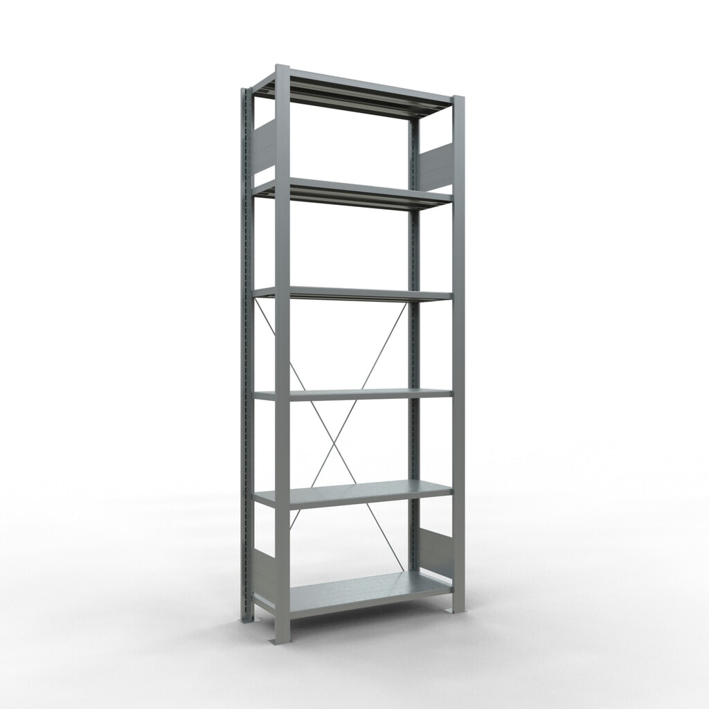 Scaffalatura per documenti SCHULTE campata base, monofronte, senza spondine posteriori, portata per piano 85 kg, AxLxP 2.000 x 750 x 300 mm Immagine del prodotto: Scaffalatura per documenti SCHULTE campata base, monofronte, senza spondine posteriori, portata per piano 85 kg, AxLxP 2.000 x 750 x 300 mm
