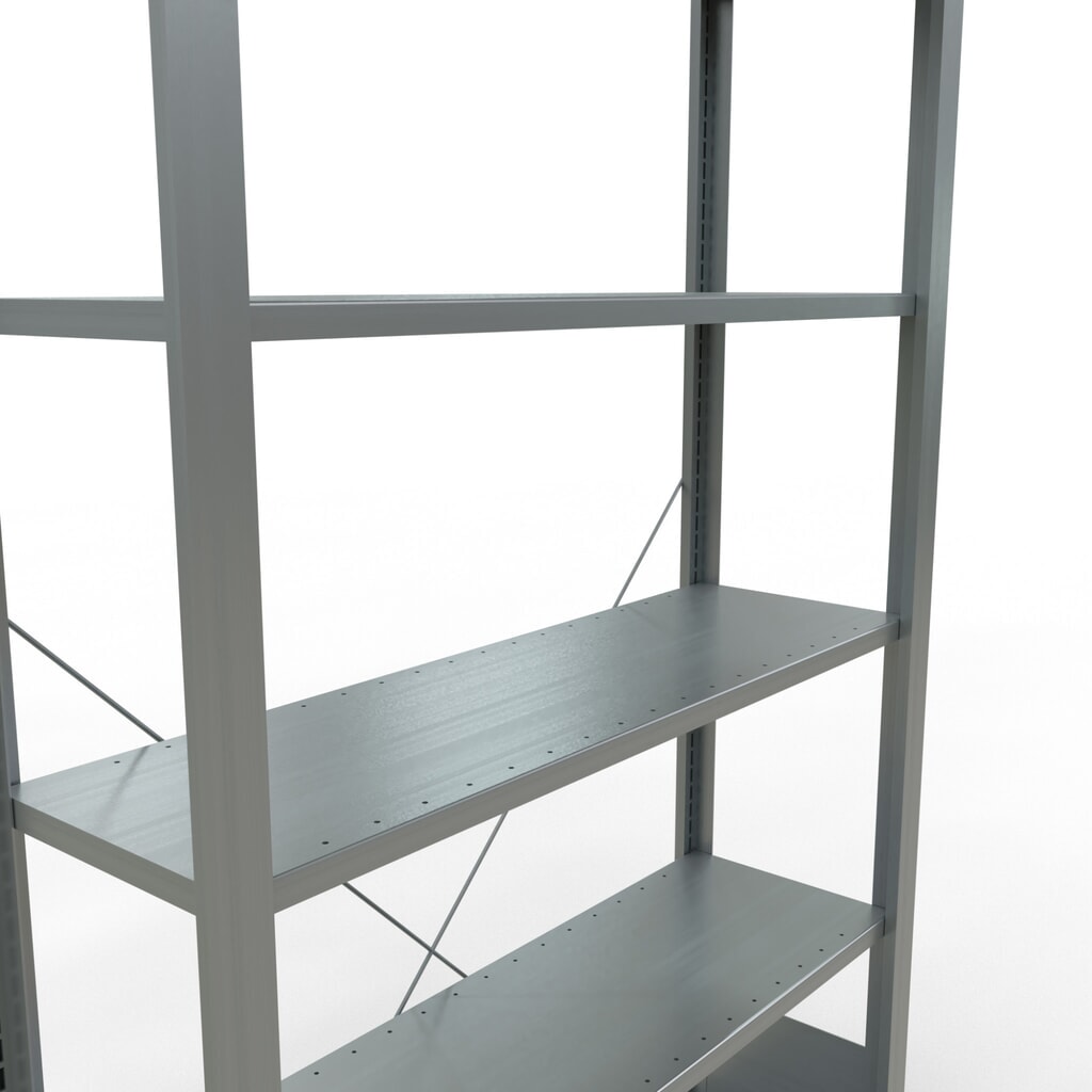 Immagine del prodotto n. 4: Scaffalatura per documenti SCHULTE campata base, monofronte, senza spondine posteriori, portata per piano 85 kg, AxLxP 2.000 x 1.000 x 300 mm