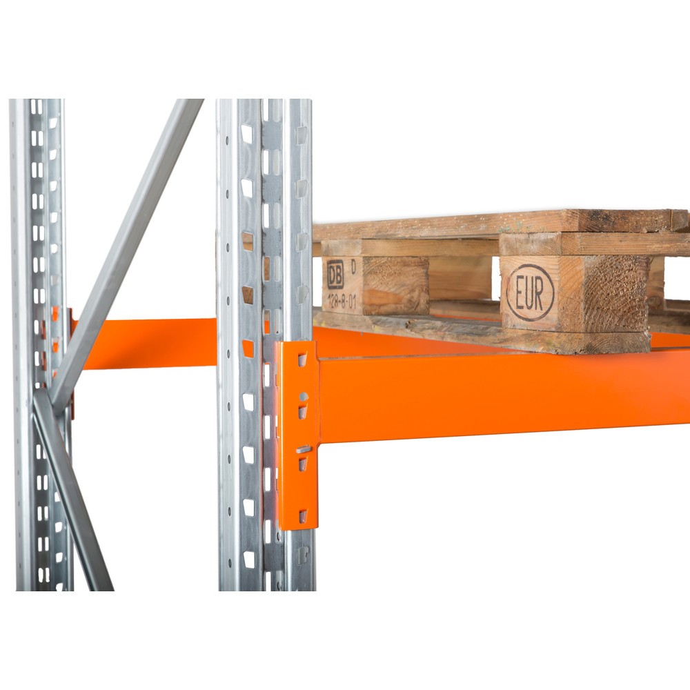 Immagine del prodotto n. 3: Scaffalatura porta-pallet ManOrga, portata per piano 1.644 kg, campata aggiuntiva, AxLxP 4.500 x 2.700 x 1.100 mm