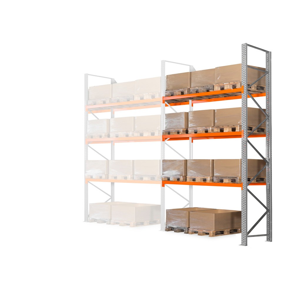 Immagine del prodotto: Scaffalatura porta-pallet ManOrga, portata per piano 1.644 kg, campata aggiuntiva, AxLxP 3.000 x 2.700 x 1.100 mm