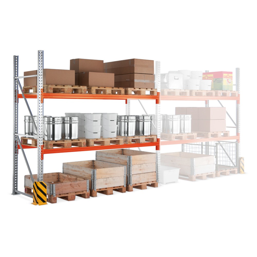 Immagine del prodotto n. 2: Scaffalatura porta-pallet META MULTIPAL, campata aggiuntiva, carico scaffale 1.470 kg, 9 posti pallet, altezza 2,7 m