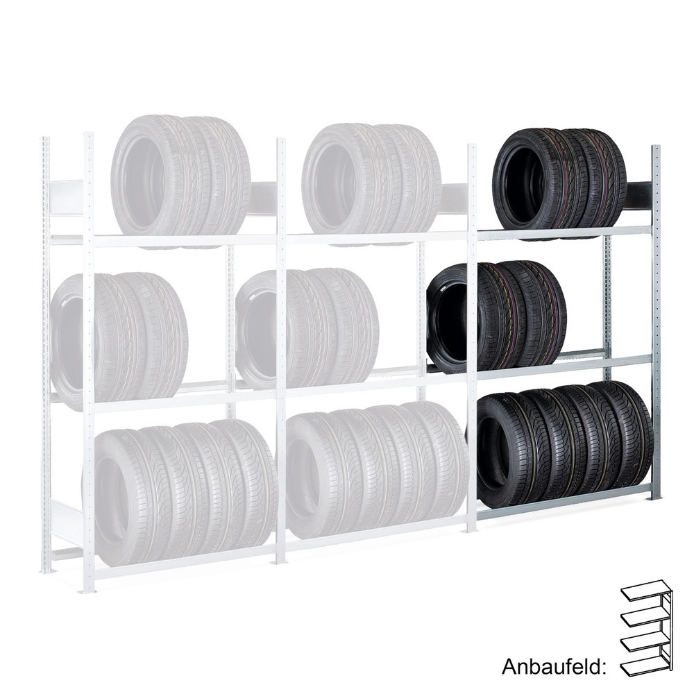 Immagine del prodotto n. 5: Scaffale per pneumatici SCHULTE, campata aggiuntiva, AxLxP 2.000 x 1.150 x 400 mm