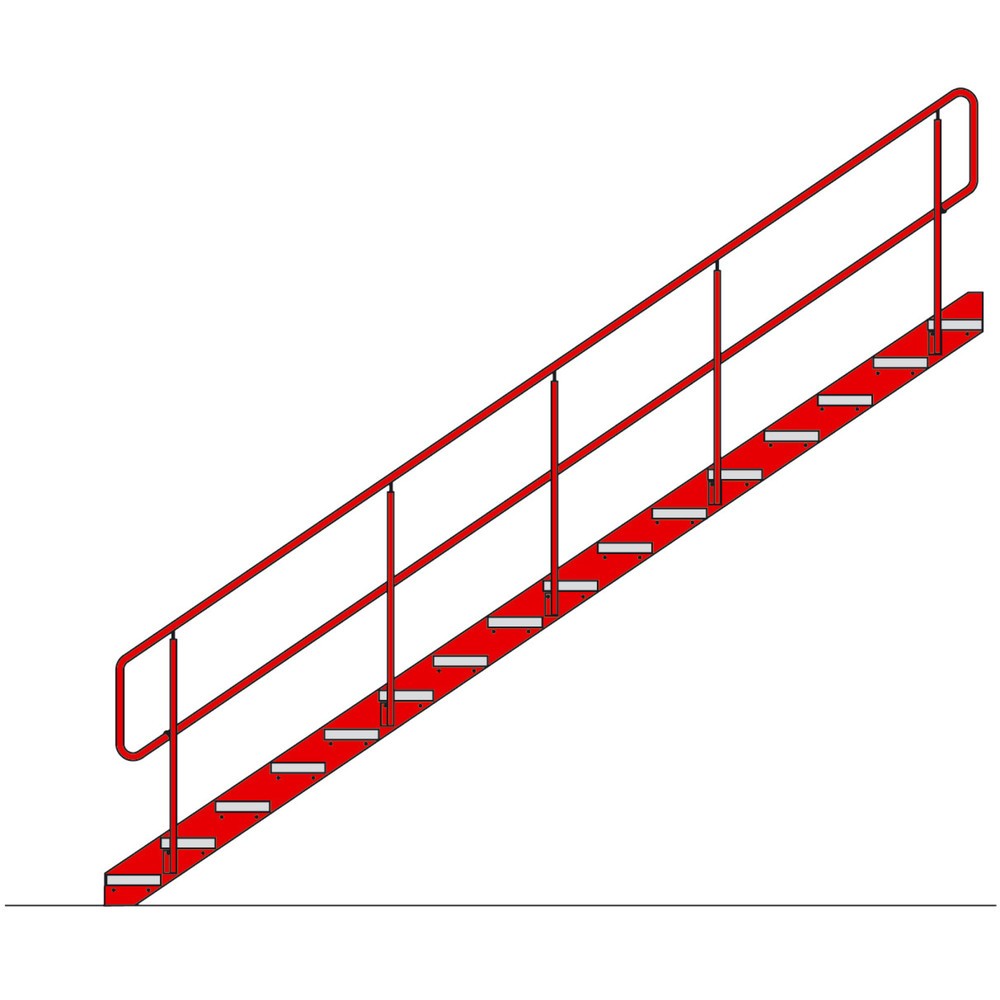Immagine del prodotto: Scala per sistema modulare per soppalchi, altezza fino a 3.400 mm, grigio chiaro