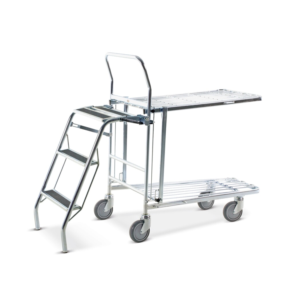 Scala pieghevole per carrello di stoccaggio e di trasporto, altezza dal suolo 0,65 m Immagine del prodotto: Scala pieghevole per carrello di stoccaggio e di trasporto, altezza dal suolo 0,65 m