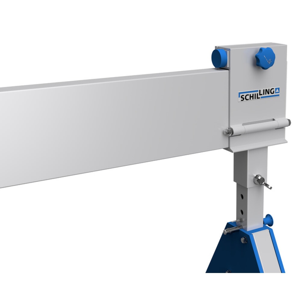 Immagine del prodotto n. 5: Gru a portale in alluminio con doppia traversa divisibile, mobile, punto di aggancio 2.562-3.412 mm, portata 1.000 kg