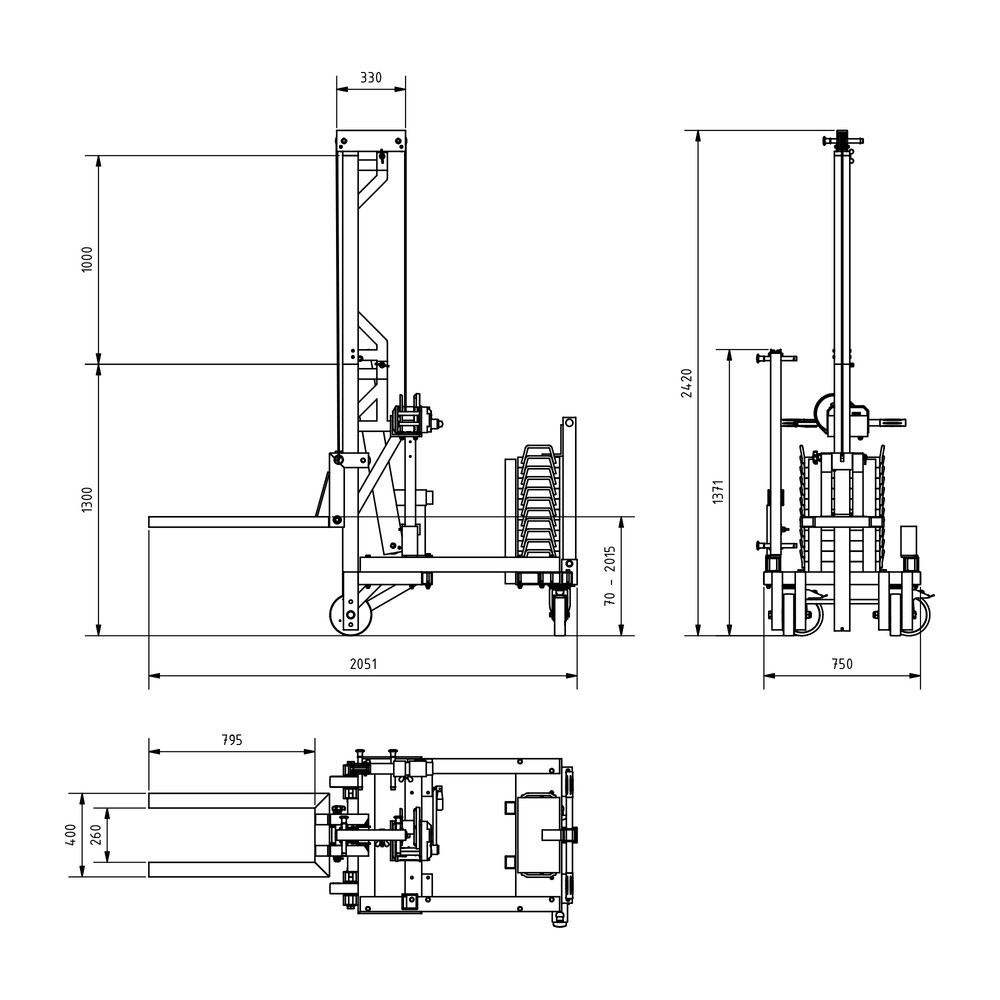 Immagine del prodotto n. 6: SCHILLING Sollevatore multiplo in alluminio, portata 250 kg, con contrappeso