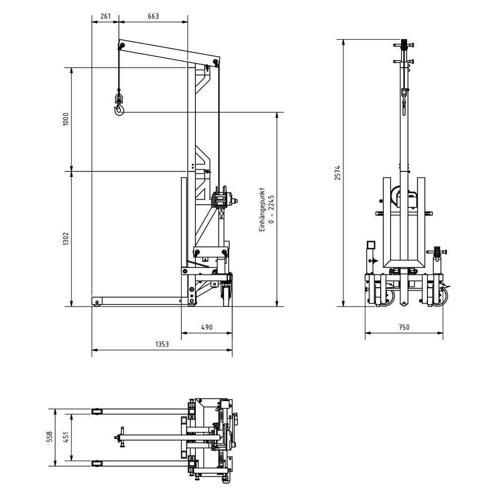 Immagine del prodotto n. 9: SCHILLING Sollevatore multiplo in alluminio, portata 250 kg