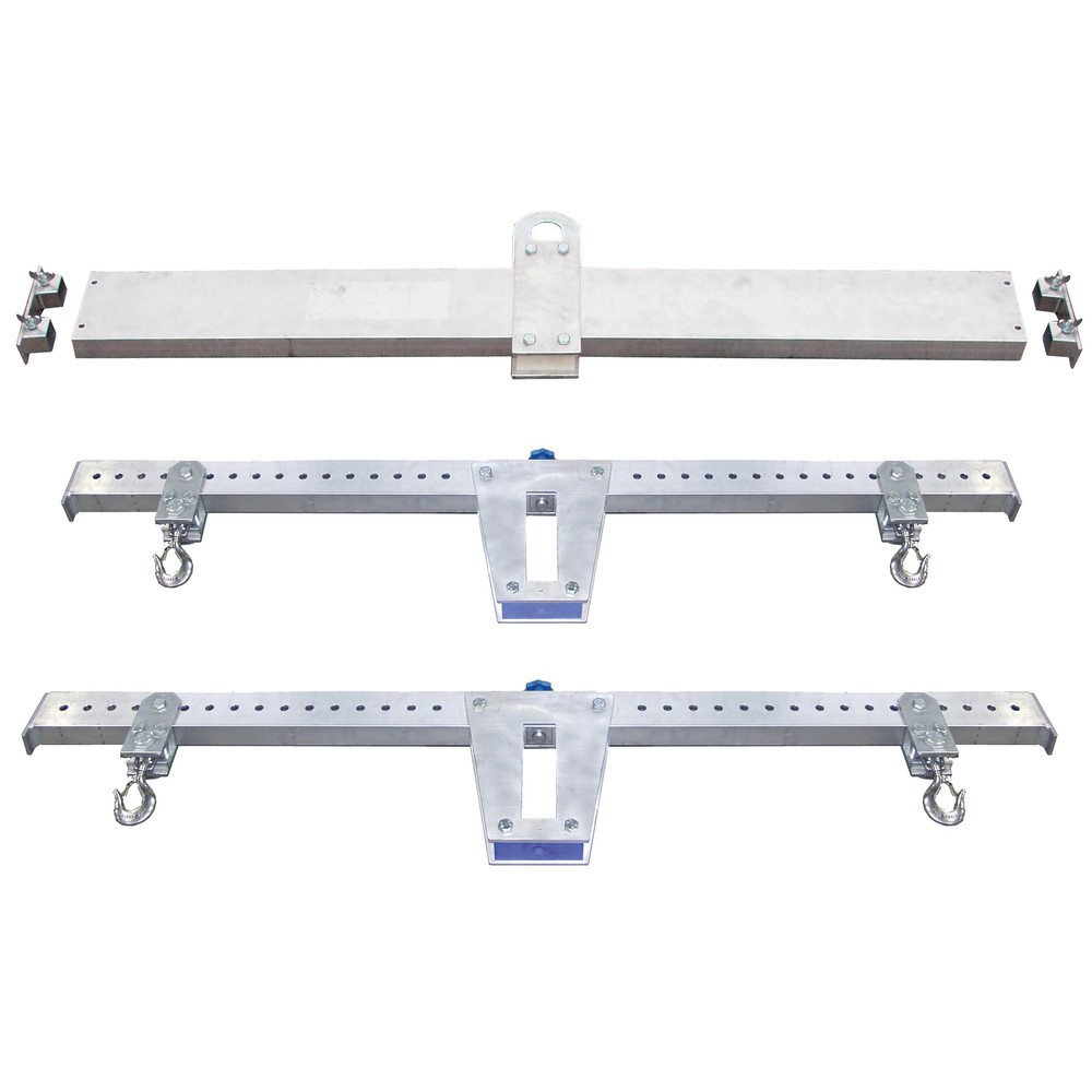 Immagine del prodotto n. 2: SCHILLING traversa di carico in alluminio con struttura ad H, con 4 ganci di sicurezza, traversa principale 2 m, traversa obliqua 2 m, portata 1.000 kg