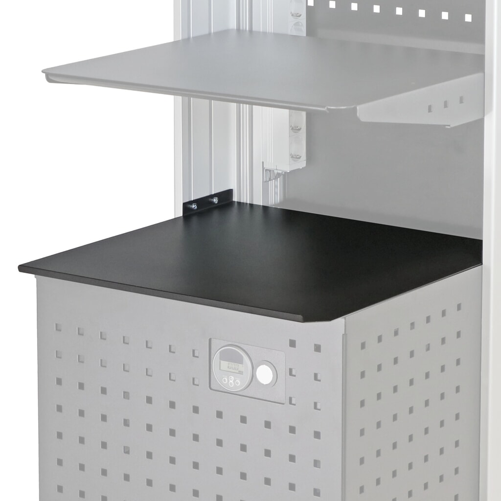 Scomparto stampante B500 per postazione di lavoro mobile Jungheinrich WMD, con estensione del piano di lavoro anteriore Immagine del prodotto: Scomparto stampante B500 per postazione di lavoro mobile Jungheinrich WMD, con estensione del piano di lavoro anteriore