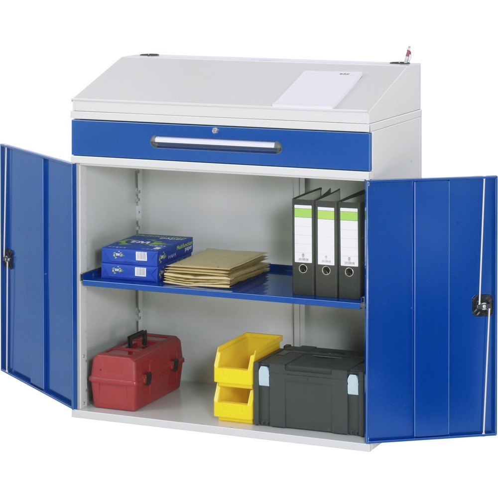 Immagine del prodotto n. 1: Scrittoio RAU, AxLxP 1.110-1.220 x 1.100 x 520 mm, cassetti 1 x 120 mm