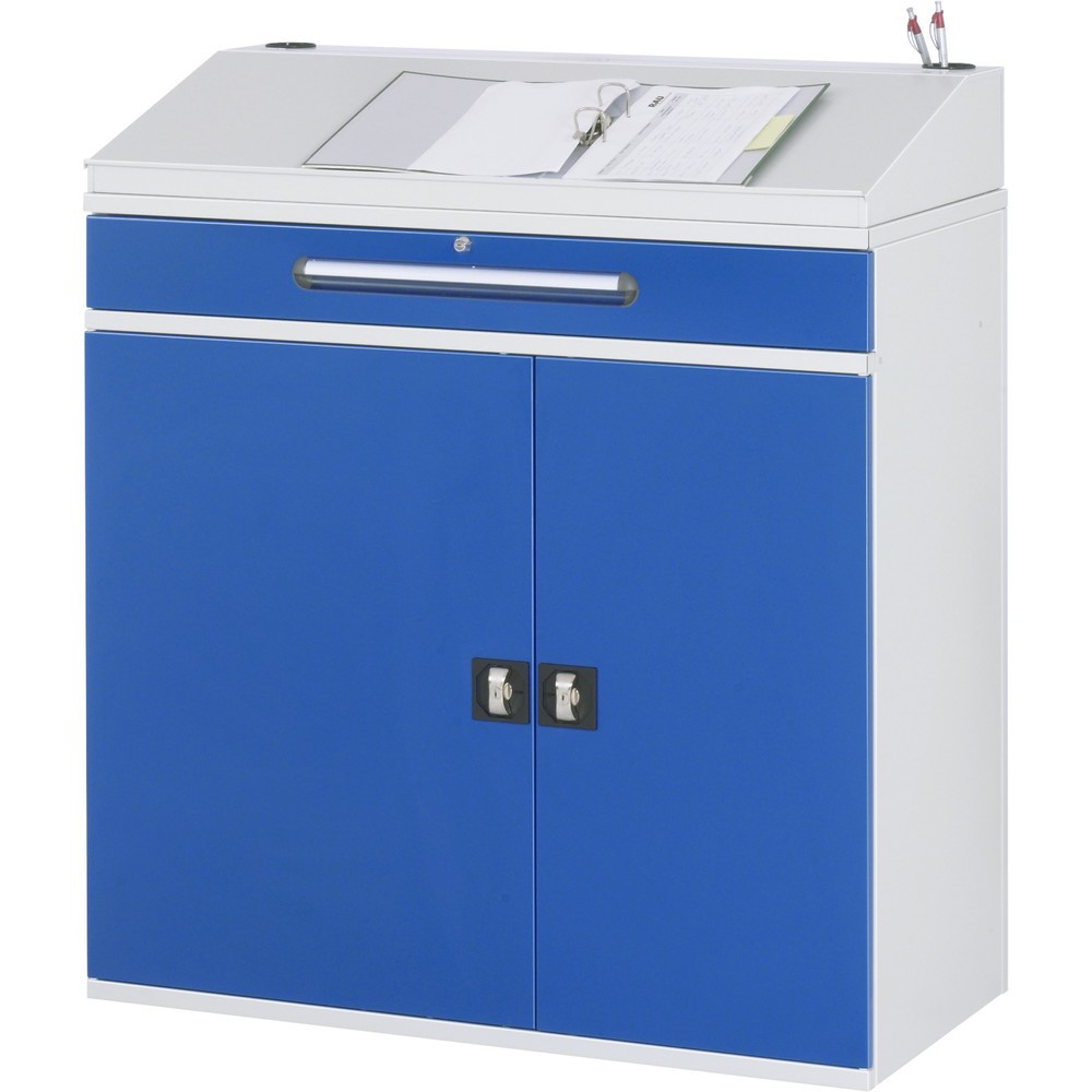 Immagine del prodotto n. 2: Scrittoio RAU, AxLxP 1.110-1.220 x 1.100 x 520 mm, cassetti 1 x 120 mm