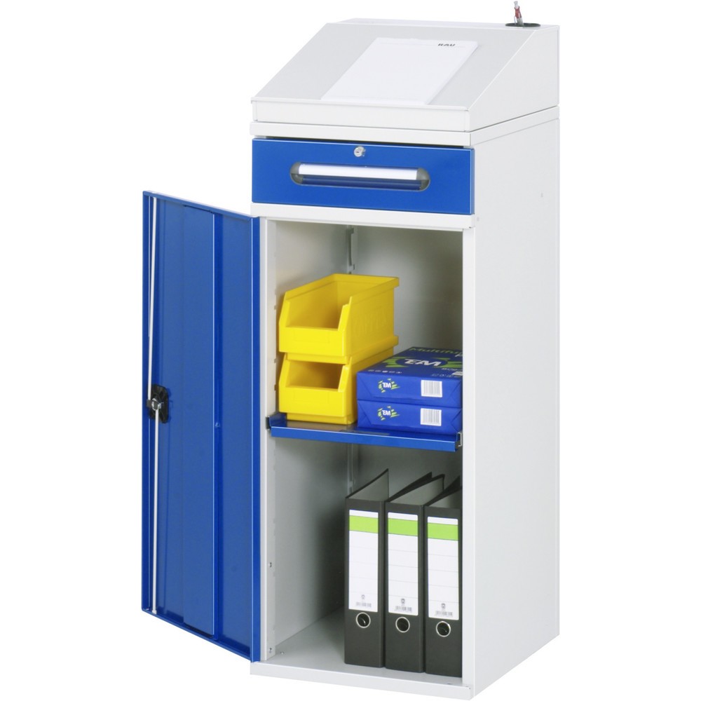 Immagine del prodotto n. 1: Scrittoio RAU, AxLxP 1.100-1.220 x 450 x 520 mm, cassetti 1 x 120 mm