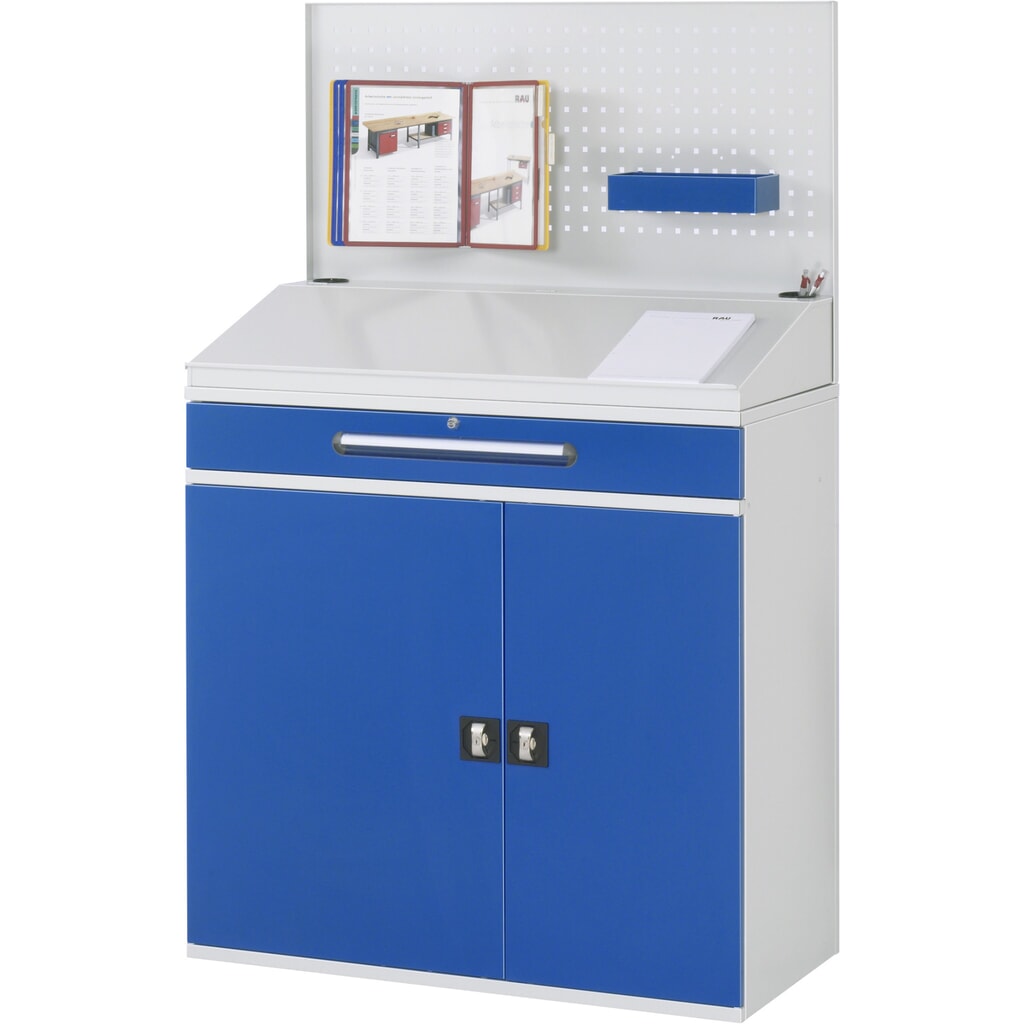 Armadio scrittoio RAU, HxBxT 1.110-1.770 x 1.100 x 520 mm, cassetti 1 x 80, 1 x 120 mm Immagine del prodotto n. 2: Armadio scrittoio RAU, HxBxT 1.110-1.770 x 1.100 x 520 mm, cassetti 1 x 80, 1 x 120 mm