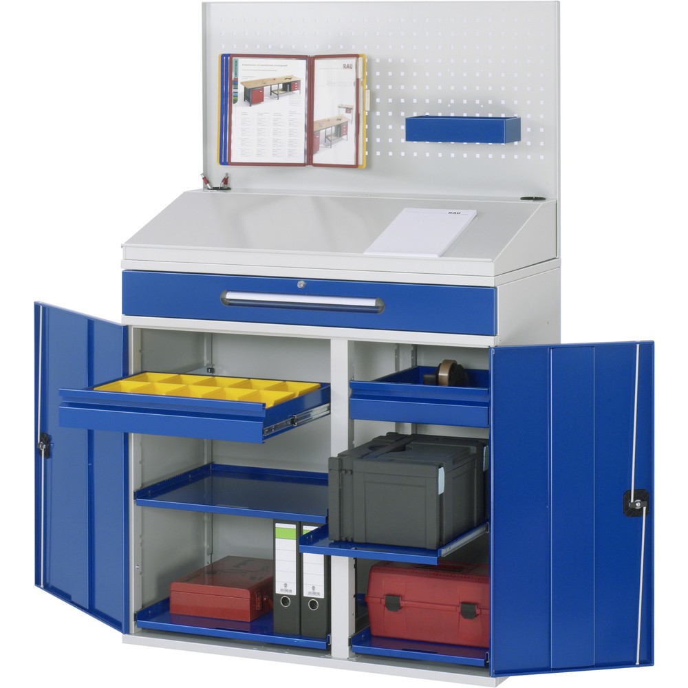 Immagine del prodotto: Scrittoio RAU, AxLxP 1.110-1.770 x 1.100 x 520 mm, cassetti 2 x 80, 1 x 120 mm
