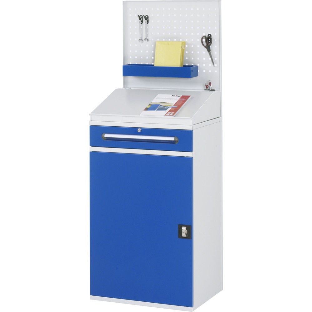 Immagine del prodotto n. 2: Scrittoio RAU, AxLxP 1.110-1.770 x 650 x 520 mm, cassetti 1 x 80, 1 x 120 mm