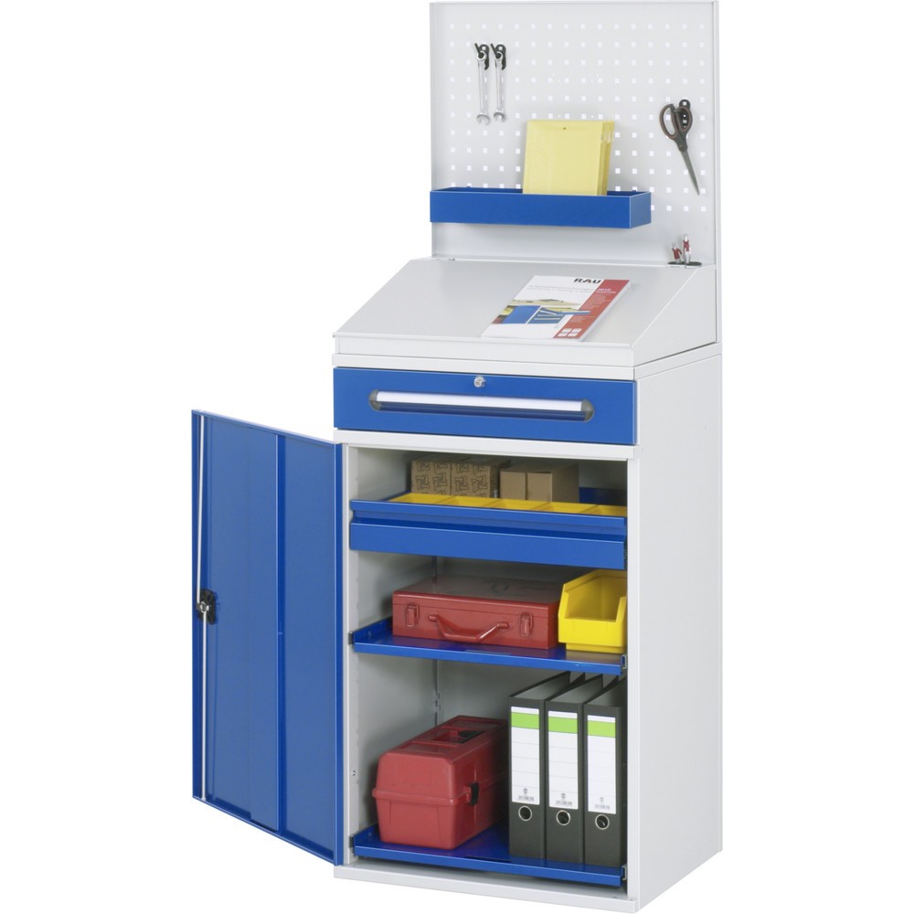 Immagine del prodotto n. 3: Scrittoio RAU, AxLxP 1.110-1.770 x 650 x 520 mm, cassetti 1 x 80, 1 x 120 mm