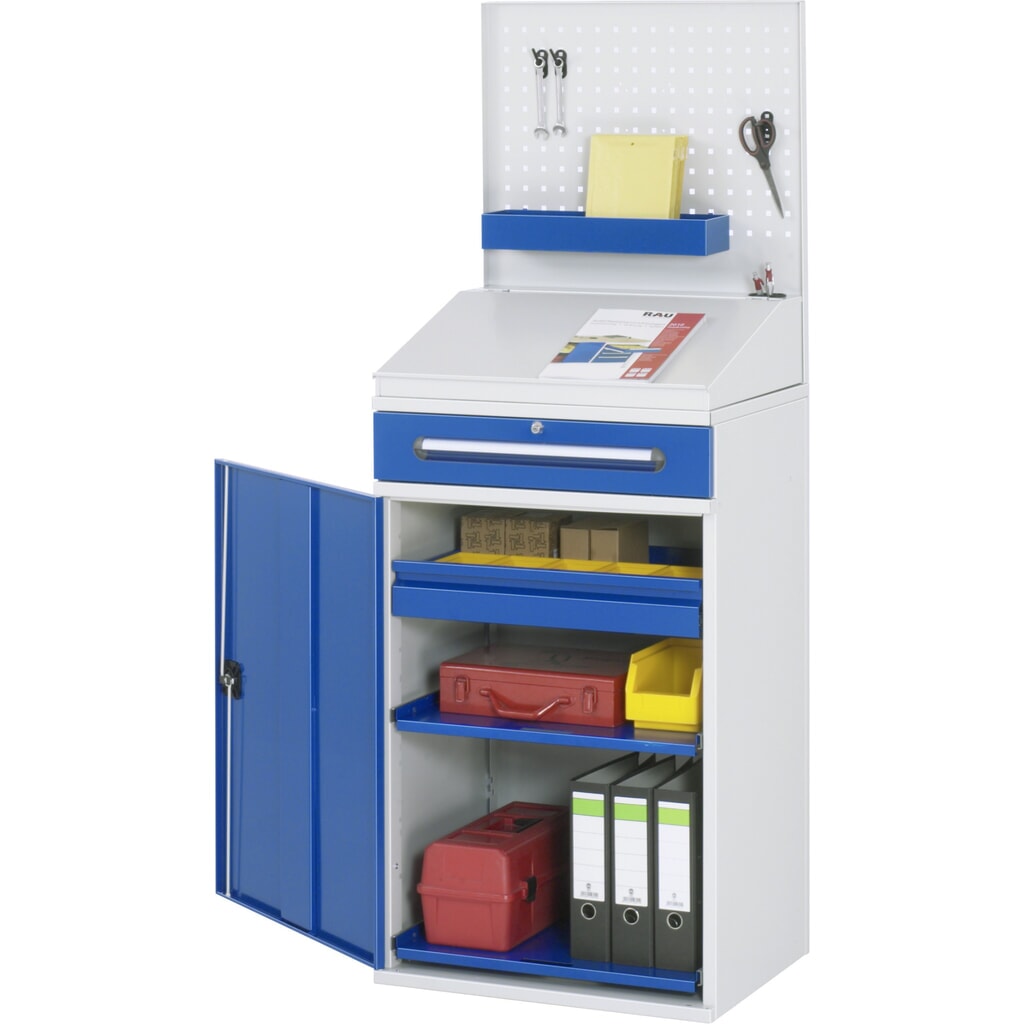 Immagine del prodotto n. 3: Armadio scrittoio RAU, HxBxT 1.110-1.770 x 650 x 520 mm, cassetti 1 x 80, 1 x 120 mm