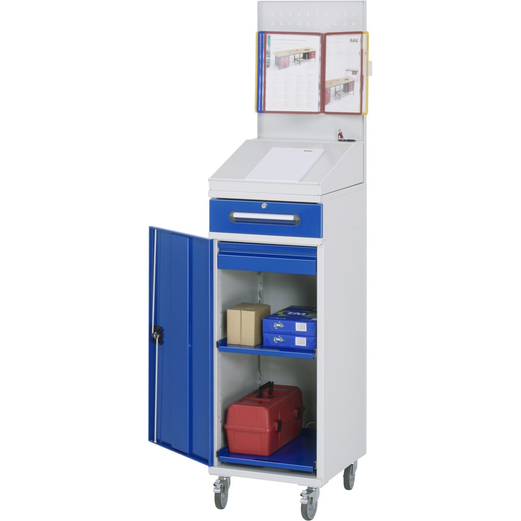 Scrittorio mobile RAU, AxP 1.235-1.895 x 520 mm