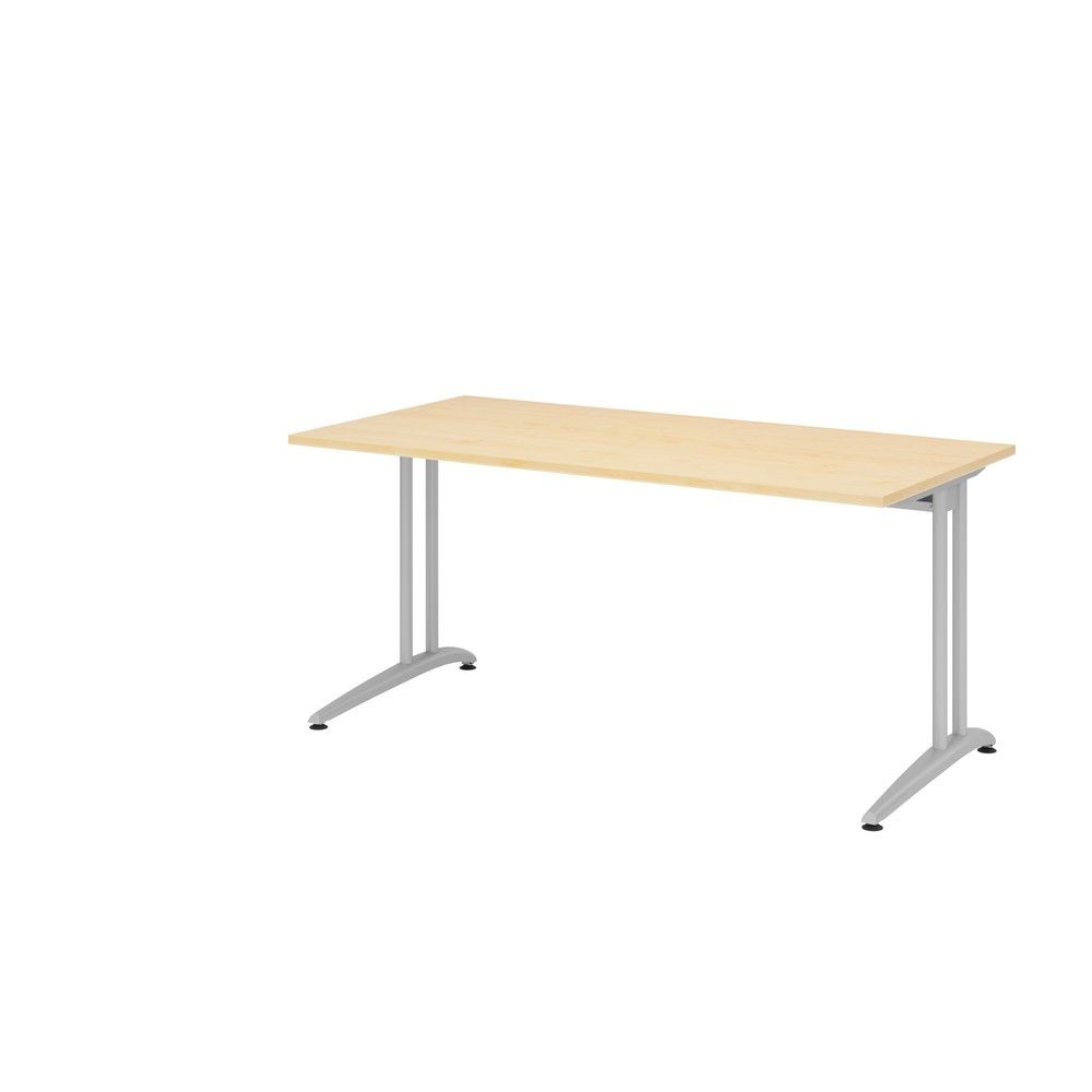 Immagine del prodotto n. 1: Scrivania Akzent, telaio con piedino a C, LxP 1.600 x 800 mm, acero