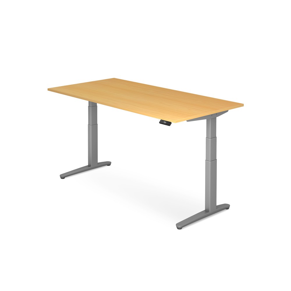 Immagine del prodotto n. 1: Scrivania con funzione memory, piedino a C regolabile in altezza, LxP 1.600 x 800 mm, faggio
