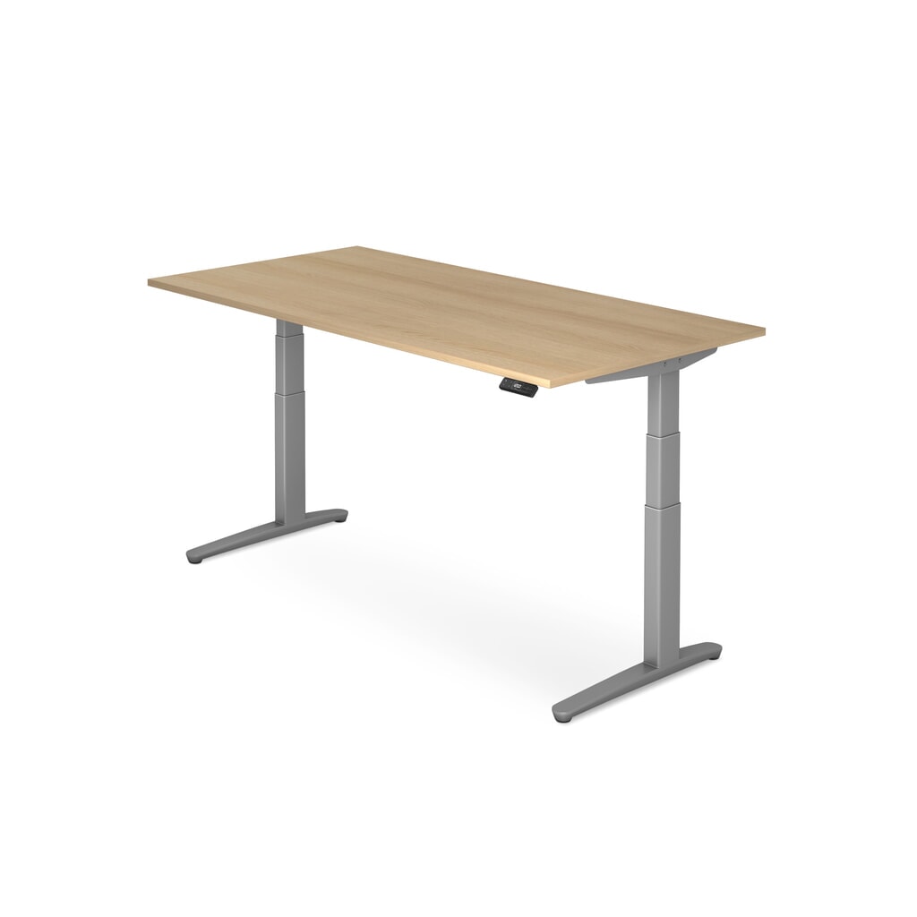 Immagine del prodotto n. 1: Scrivania Hammerbacher regolabile elettricamente in altezza, con interruttore memory, piedino a C, LxP 1.800 x 800 mm, rovere