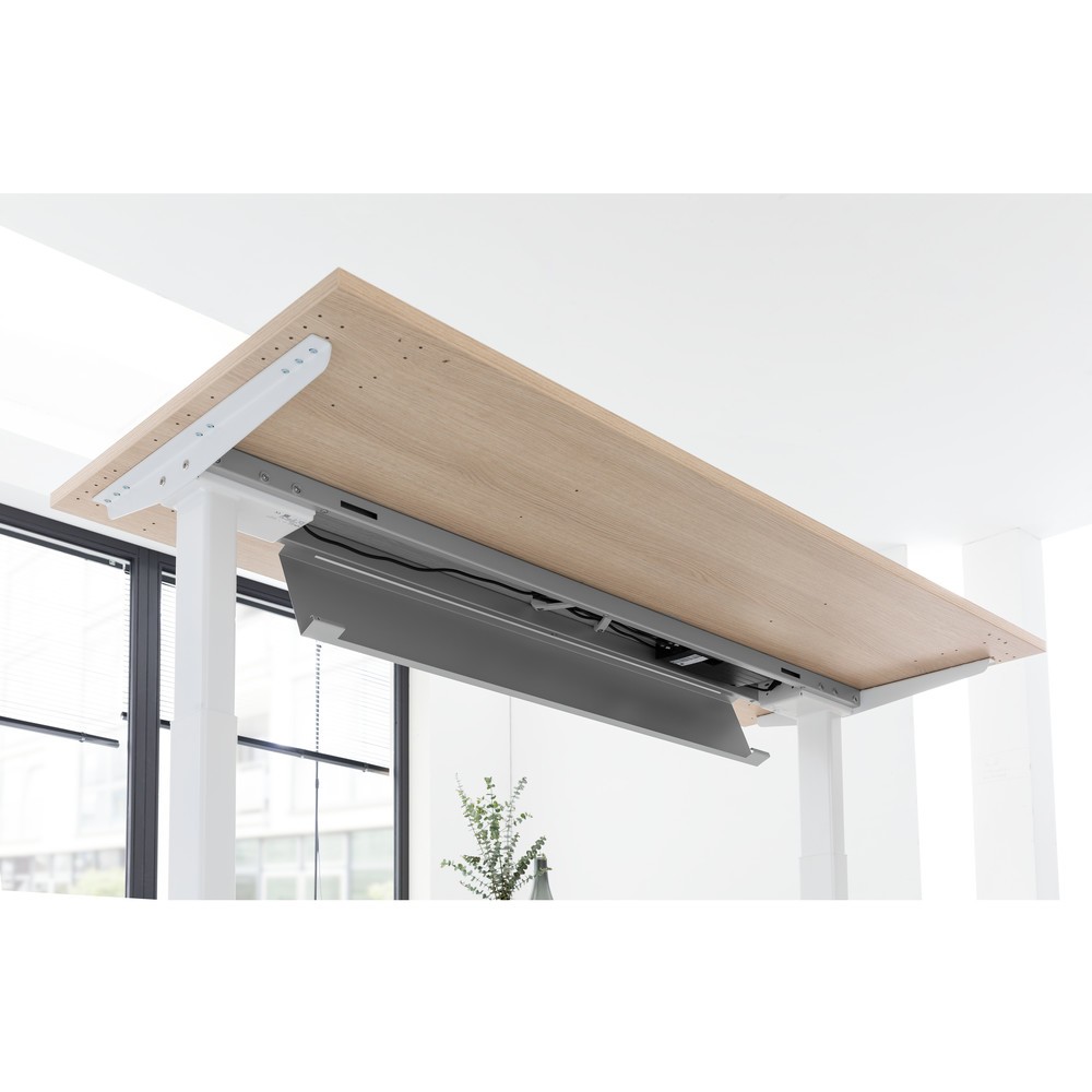 Immagine del prodotto n. 3: Scrivania con funzione memory, piede a C regolabile in altezza, LxP 1.600 x 800 mm, grigio