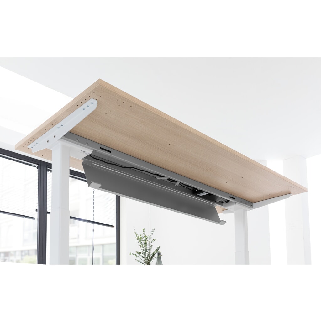 Scrivania Hammerbacher regolabile elettricamente in altezza, con interruttore memory, piedino a C, LxP 1.800 x 800 mm, rovere Immagine del prodotto n. 3: Scrivania Hammerbacher regolabile elettricamente in altezza, con interruttore memory, piedino a C, LxP 1.800 x 800 mm, rovere