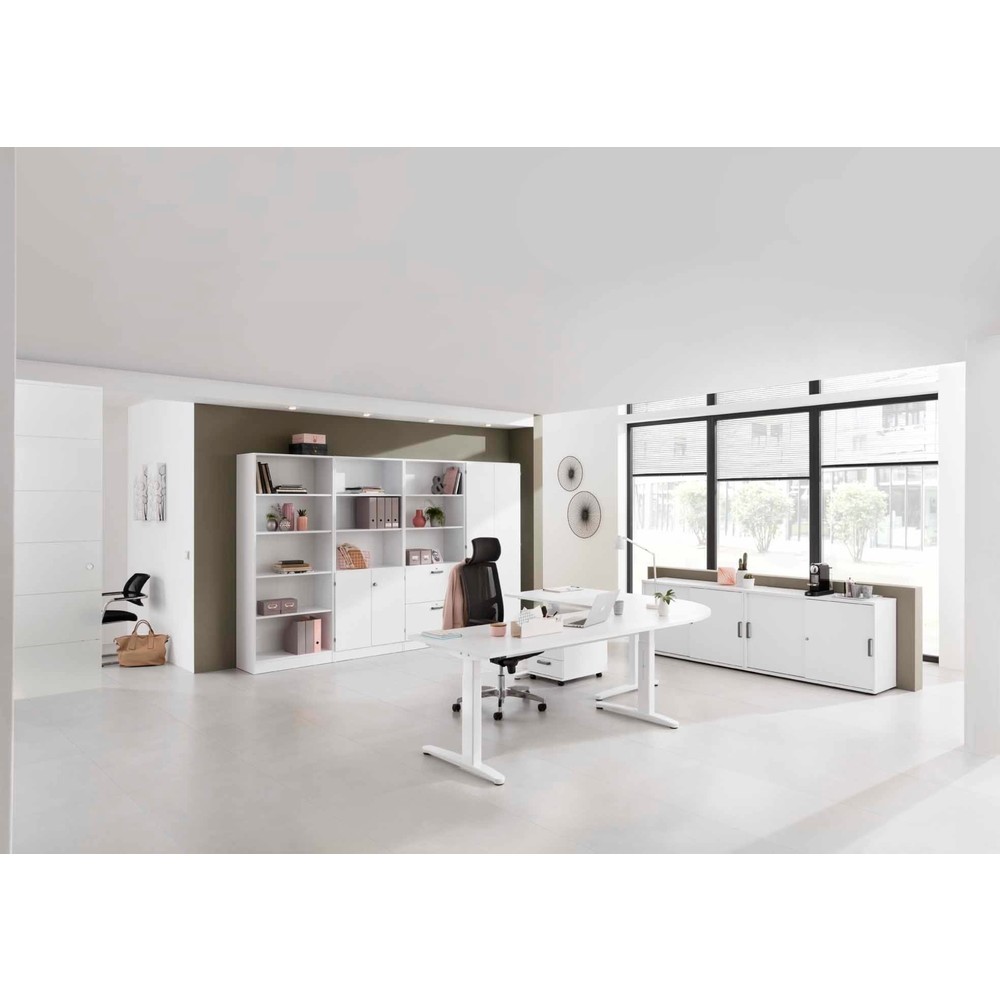 Immagine del prodotto n. 2: Scrivania con piede a C regolabile in altezza, LxP 1.800 x 800 mm, grigio
