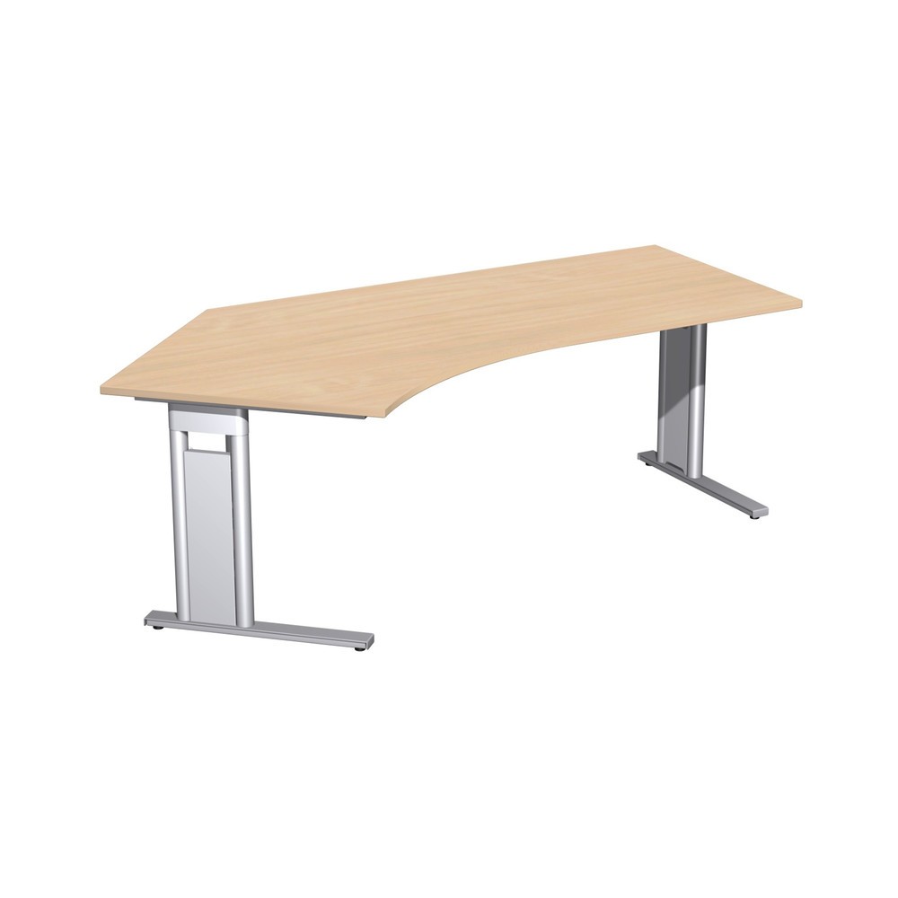Immagine del prodotto: Scrivania Profi, piedino a C, forma libera a 135° a sinistra, LxP 2.166 x 1.130 mm, faggio