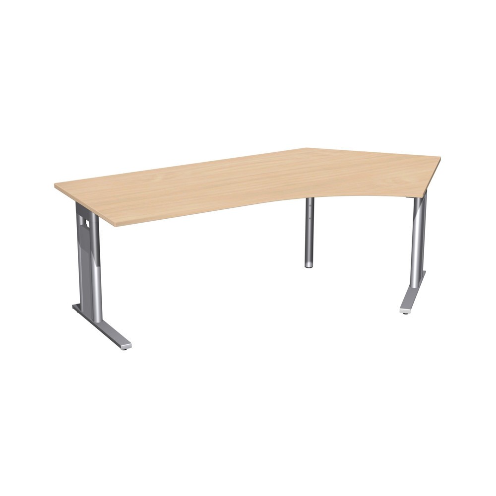 Immagine del prodotto: Scrivania Profi, piedino a C, in altezza, forma libera a 135° a destra, LxP 2.166 x 1.130 mm, faggio