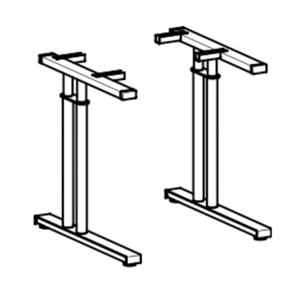 Immagine del prodotto n. 3: Tavolo da lavoro per PC Profi, telaio con piede a C, forma PC a sinistra, LxP 2.000 x 1.000 mm, acero