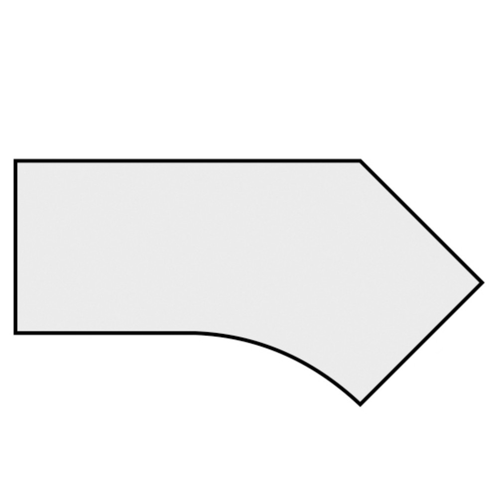 Immagine del prodotto n. 4: Scrivania Profi, a 4 piedini, regolabile in altezza, forma libera a 135° a sinistra, LxP 2.166 x 1.130 mm, bianco