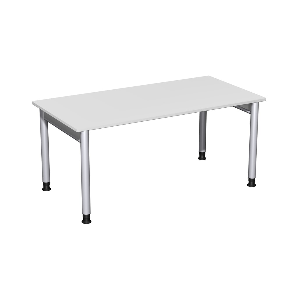 Immagine del prodotto: Geramöbel scrivania Profi regolabile manualmente in altezza, telaio a 4 piedini, LxP 1.600 x 800 mm, grigio chiaro