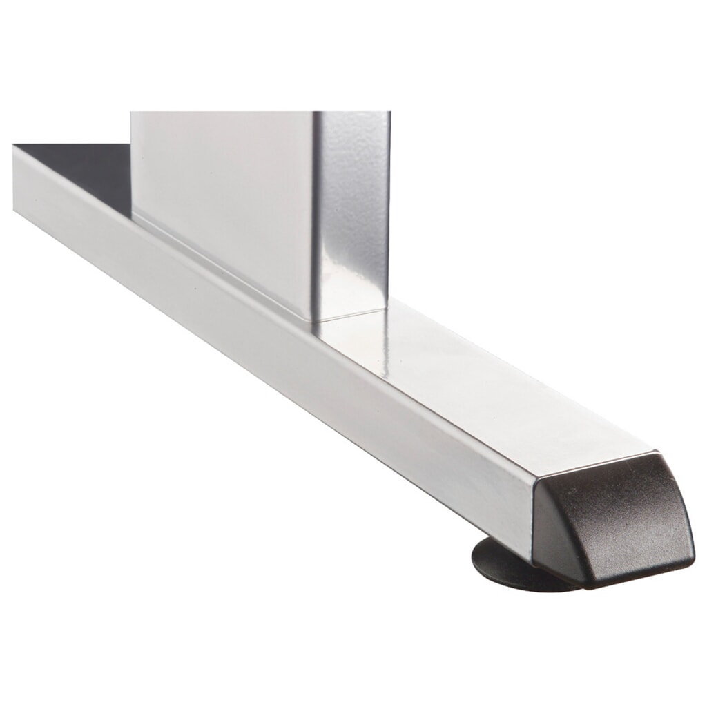 Scrivania regolabile manualmente in altezza Hammerbacher Solid, piedino a C, LxP 1.600 x 800 mm, grigio Immagine del prodotto n. 5: Scrivania regolabile manualmente in altezza Hammerbacher Solid, piedino a C, LxP 1.600 x 800 mm, grigio