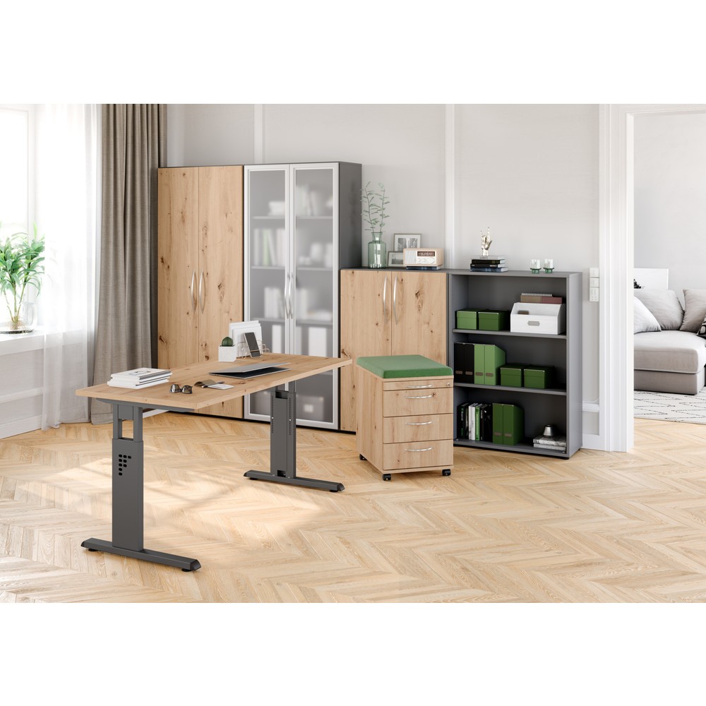 Immagine del prodotto n. 7: Scrivania Solid, regolabile in altezza, LxP 1.600 x 800 mm, grigio