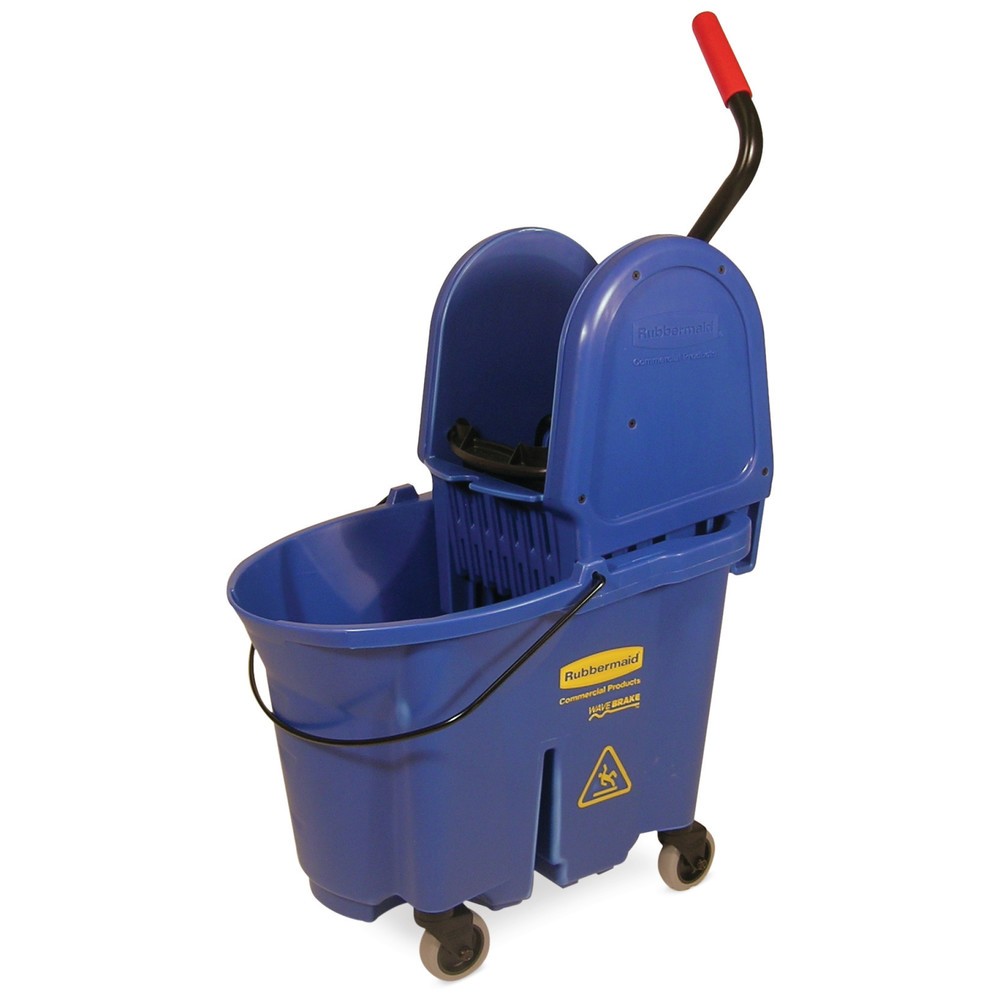 Immagine del prodotto: Secchio mocio WaveBrake® Combo, pressa con leva centrale, 33 litri, blu