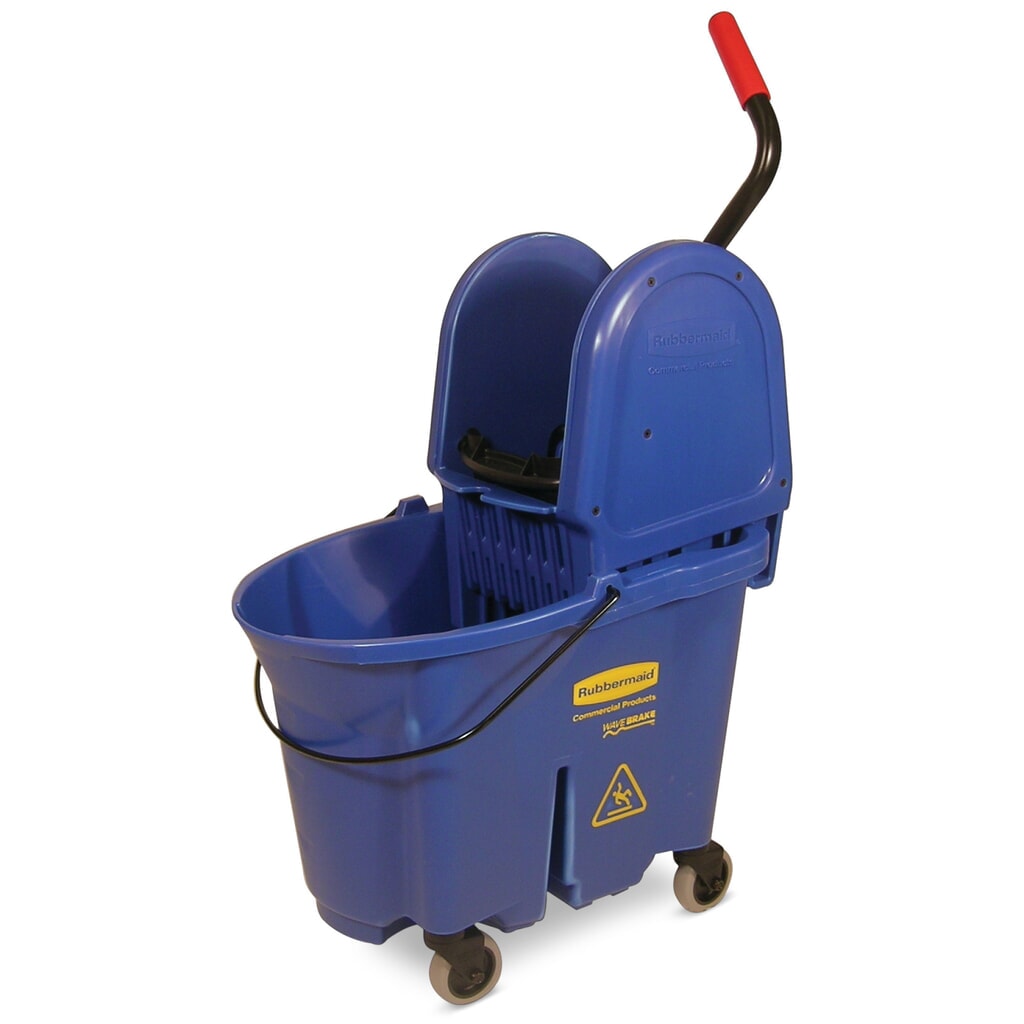 Secchio mocio WaveBrake® Combo, pressa con leva centrale, 33 litri, blu Immagine del prodotto: Secchio mocio WaveBrake® Combo, pressa con leva centrale, 33 litri, blu