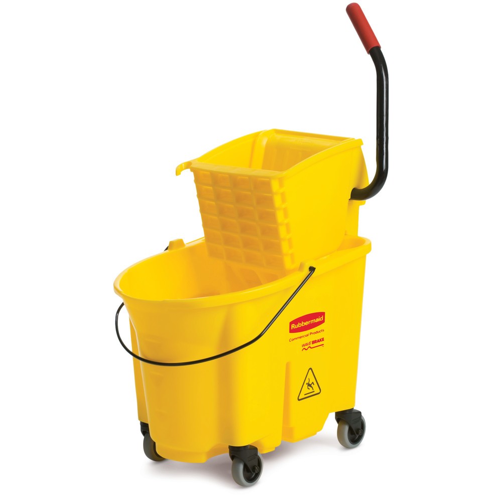 Immagine del prodotto: Secchio mocio WaveBrake® Combo, pressa con leva laterale, 33 litri, giallo