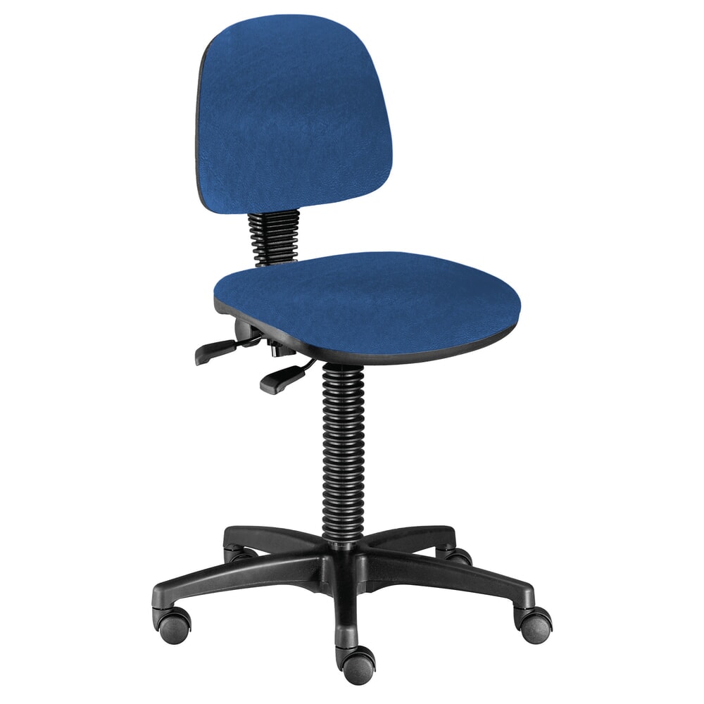 Immagine del prodotto: Sedia girevole da lavoro BM Industrie, similpelle, altezza sedile 480-650 mm, ruote, blu