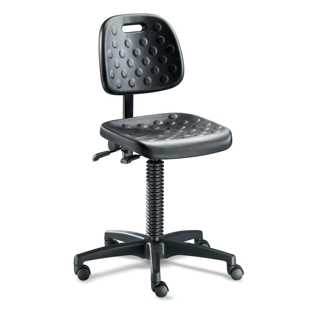 Sedia girevole da lavoro Strength, traspirante, ergonomica, altezza sedile 450-650 mm, ruote, nero Immagine del prodotto: Sedia girevole da lavoro Strength, traspirante, ergonomica, altezza sedile 450-650 mm, ruote, nero