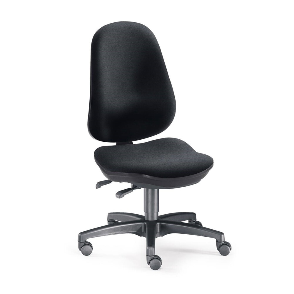 Immagine del prodotto: Sedia girevole da ufficio RELAX, supporto lombare, schienale alto, nero