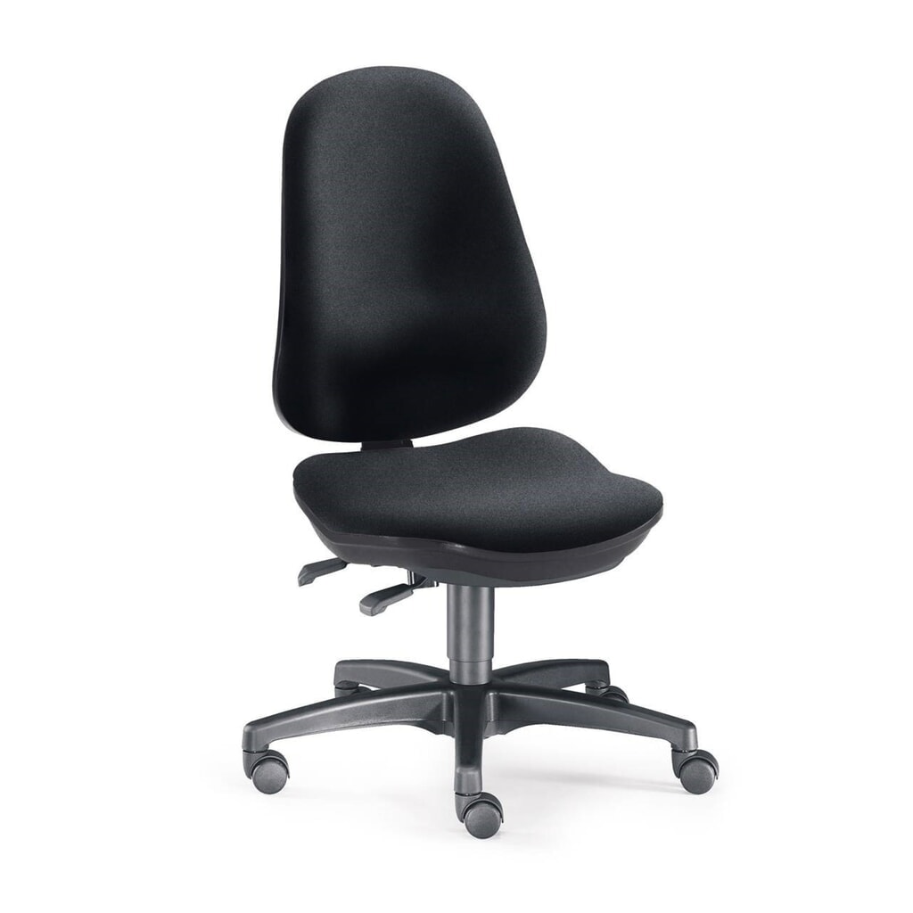 Sedia girevole da ufficio RELAX, supporto lombare, schienale alto, nero Immagine del prodotto: Sedia girevole da ufficio RELAX, supporto lombare, schienale alto, nero